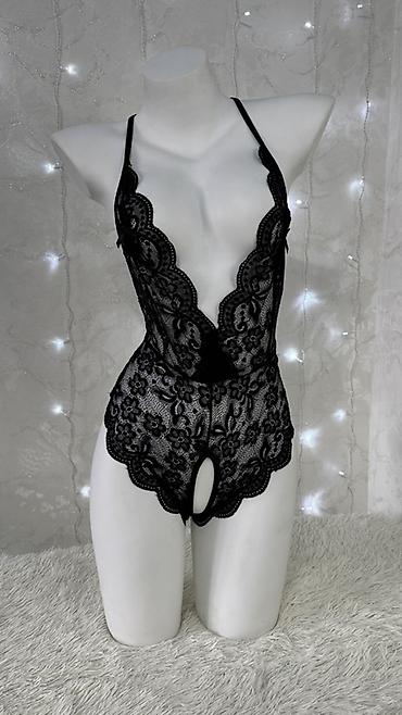 Боди: Кружевное боди с открытым шагом Размеры- S,M,L, XL - Модель: кружевной — 1