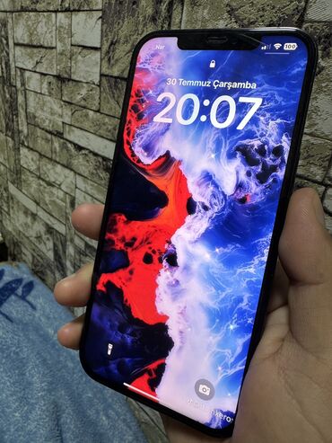 Apple iPhone: IPhone 12 Pro Max, 128 GB, Pacific Blue, Zəmanət, Simsiz şarj, Face ID