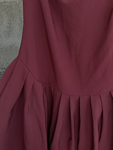vecerni donlar: Bordo rəngli ziyafət/gecə geyimi - Model: midi uzunluqda, ətək — 6