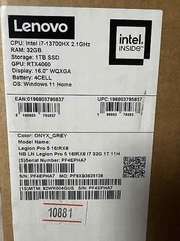 Ноутбуки Lenovo: Lenovo Legion Pro 5 16IRX8 (82WK004GUS), цвет Onyx Gray — 23