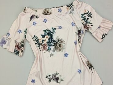 bluzki w kwiaty z bufiastymi rękawami: Blouse, S (EU 36), condition - Very good