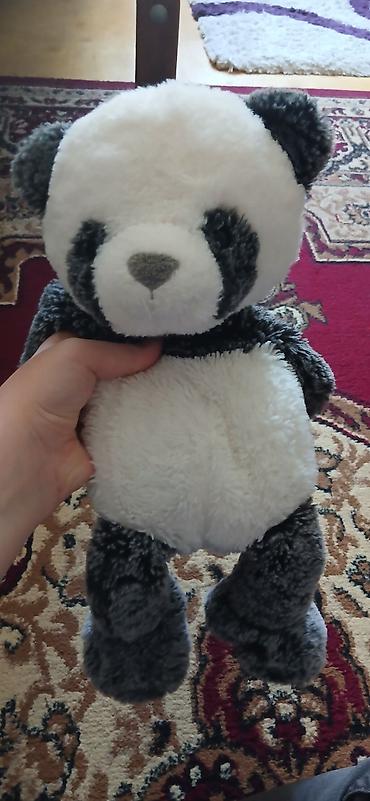 oyuncag at: Plyuş panda oyuncağı - Rənglər: ağ və tünd boz/qaranlıq boz - — 1