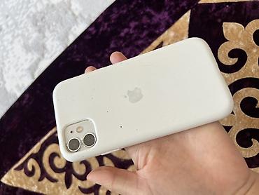 iphone 112: IPhone 11, Б/у, 128 ГБ, Белый, Чехол, 90 % — 1
