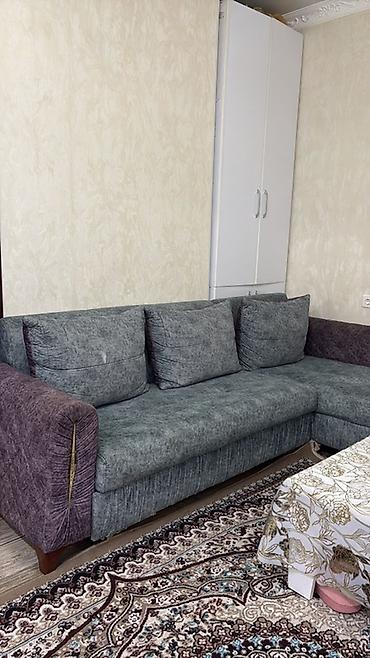 Divanlar: TƏCİLİ SATILIRL‑şəkilli yumşaq künc divan - Rəng: boz-yaşıl oturacaq — 5