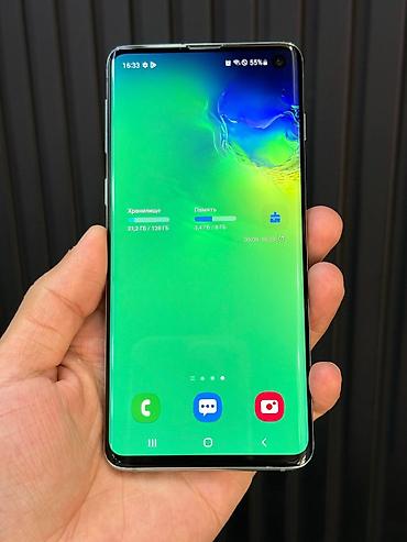 qrafik planşet irşad: Samsung Galaxy S10, 128 GB, rəng - Göy, Sensor — 6