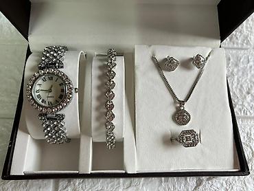 Setovi nakita: Luksuzni set nakita sa satom – 6 delova Elegantan komplet u zlatnoj — 5