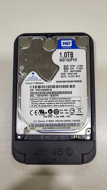 Masaüstü kompüterlər və komponentlər: WD 1TB 2.5" HDD - Brend/model: Western Digital WD10JPVX-22JC3T0 - — 1