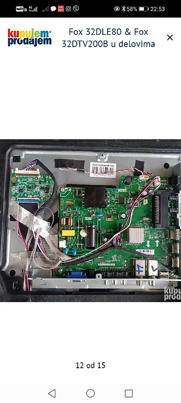 Aksesoari za TV i video: Fox 32DLE80 i Fox 32DTV200B – delovi za TV Dostupne komponente: - — 13