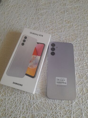 lcd мониторы: Samsung Galaxy A14, Жаңы, 128 ГБ, түсү - Кызгылт көк, 2 SIM