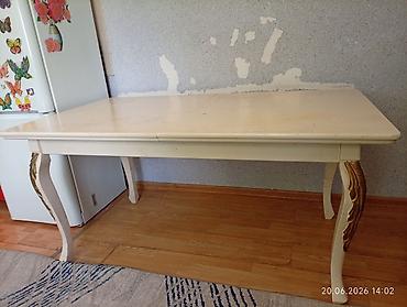 metbex skafi: Mətbəx üçün, İşlənmiş, Açılmayan, Dördbucaq masa, 6 stul — 4