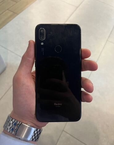 150 manat telefon: Xiaomi Redmi Note 7, 64 GB, rəng - Qara, 
 Barmaq izi