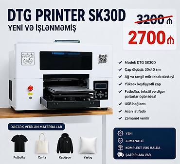 buklet capı: 🔥 DTG Printer SK30D + Heat Press Paketi 🔥 ✅ Yeni, işlənməmiş — 1