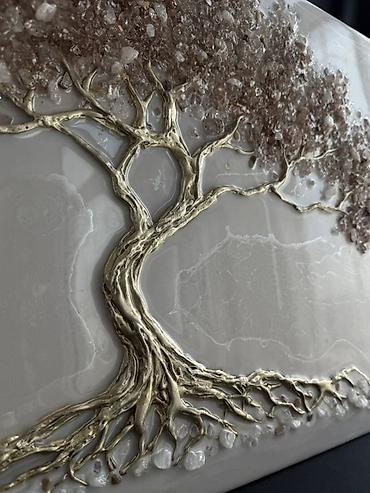 3 d силиконовые буквы: Объёмная картина «Дерево Изобилия » в технике resin art. Размер — 8