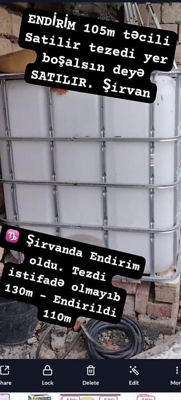 IBC su çəni (konteyner) – 1000 litr - Material: qalın divarlı plastik lalafo.az -da IBC su çəni (konteyner) – 1000 litr - Material: qalın divarlı plastik