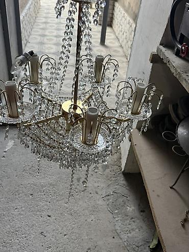 parda tül: Çılçıraq, 6 lampa, Metal — 2