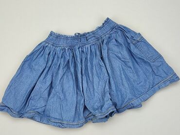 jeansowa spódniczka z przetarciami: Spódniczka, 9 lat, 128-134 cm, stan - Dobry