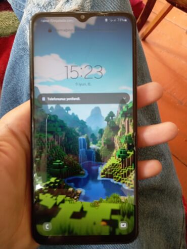 telfon 100: Samsung Galaxy A12, 64 ГБ, цвет - Синий, Сенсорный, Отпечаток пальца