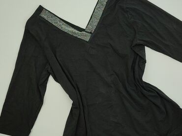 Bluzki: Bluza 3XL (EU 46), stan - Bardzo dobry, wzór - Jednolity kolor, kolor - Czarny