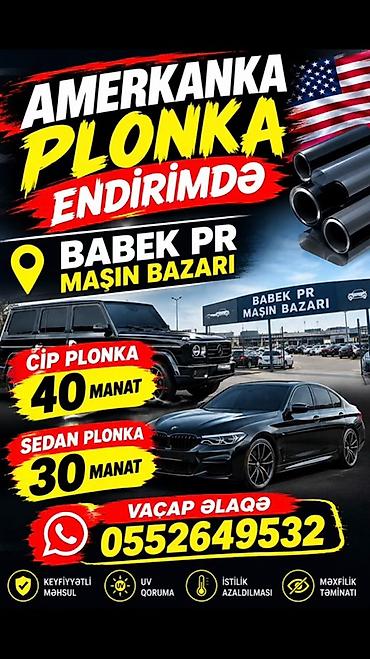 man sat: Amerikanka plonka – Babək PR Maşın Bazarında - Cip üçün plonka: 40 — 1