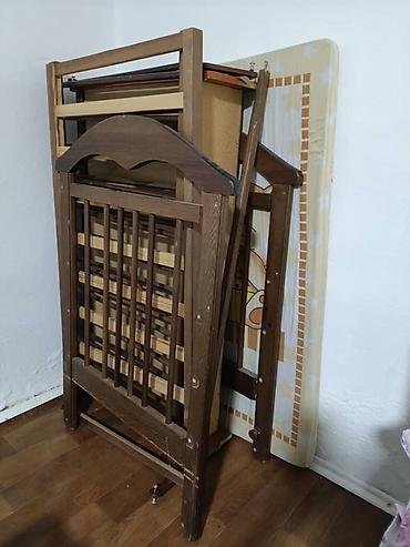 bunk bed: Детская односпальная кровать, Б/у, Для девочки, Для мальчика, С матрасом, Дерево, Самовывоз, Платная доставка — 1