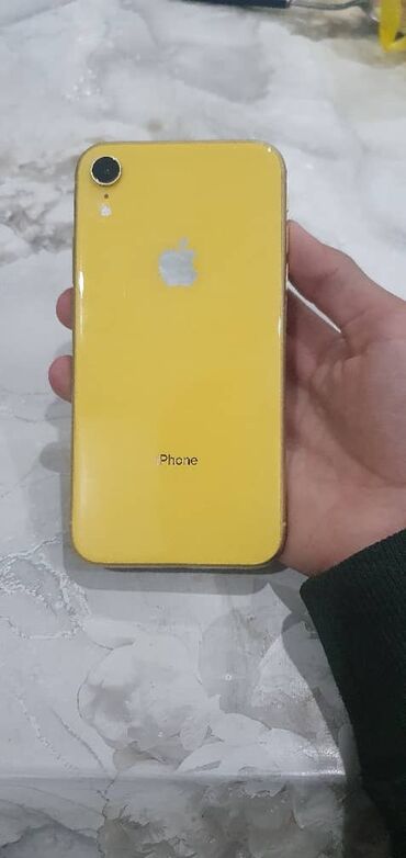 Apple iPhone: IPhone Xr, Б/у, 64 ГБ, Желтый, 100 %