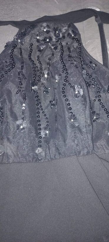 haljine trikotaža: Bоја - Crna, Na bretele