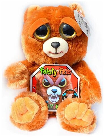 лото бишкек: Feisty Pets Мягкая игрушка Бурый Медведь Сэр Рычун Добрый-Злой