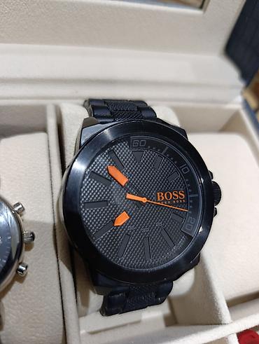 saat boss: Original Hugo Boss “BOSS Orange” kişi qol saatı - Rəng: mat qara — 1
