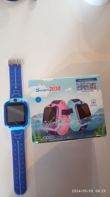 saat satişi: İşlənmiş, Smart saat, Sim kart, rəng - Mavi
