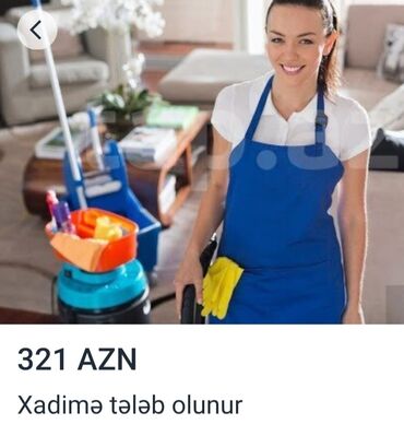 xadimə teleb olunur: Xadimə tələb olunur, İstənilən yaş, Dəyişən qrafik, Aylıq ödəniş