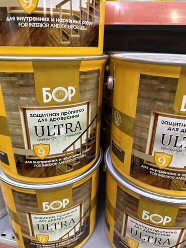 наполнитель древесный: Защитная пропитка для древесины БОР ULTRA, алкидная, глянцевая. -