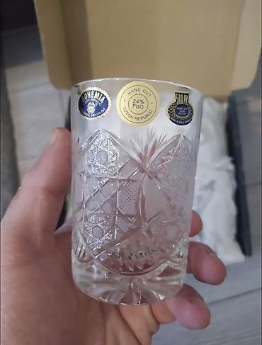 Stəkanlar, Xrustal, 6 ədədli dəst, Çexiya