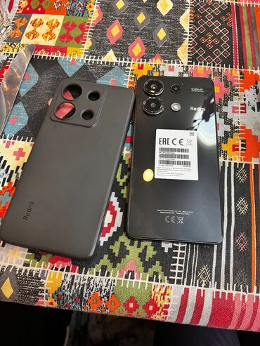 сотовый телефон fly fs505: Xiaomi Redmi Note 13, 256 ГБ, цвет - Черный, 
 Гарантия, Отпечаток пальца, Беспроводная зарядка