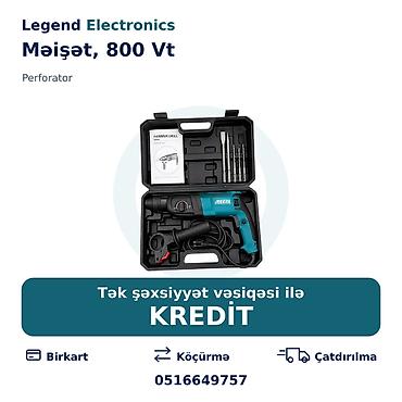 drel satışı: Elan başlığı: Perforator, Məişət, 800 Vt Elan mətni: Legend — 1