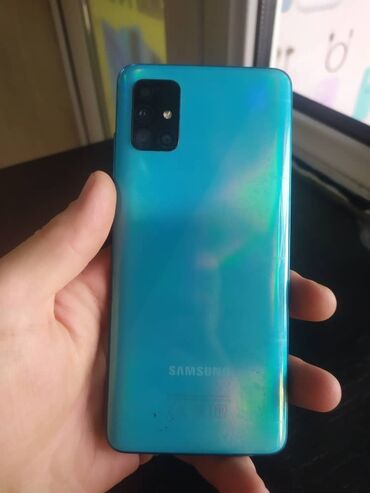 самсунг z fold 3: Samsung A51, Б/у, 64 ГБ, цвет - Голубой, 2 SIM