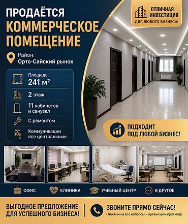 Продажа коммерческой недвижимости: Продажа офисов 241 м², С ремонтом, Административное здание, 2 этаж — 1