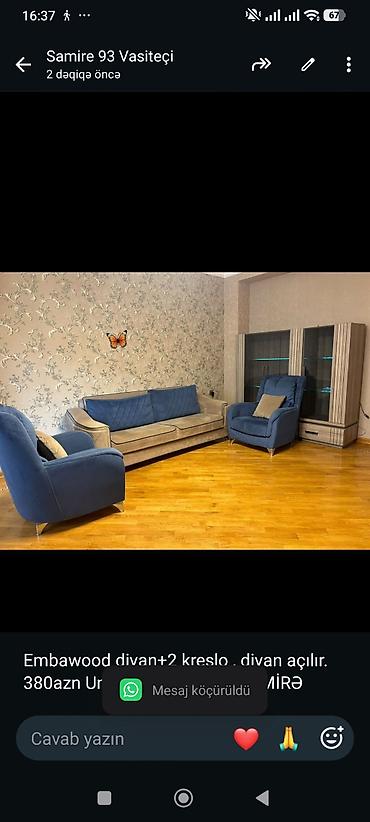 Embawood divan+2 kreslo divan açılır. 380azn Unvan H. Aslanov lalafo.az -da Embawood divan+2 kreslo divan açılır. 380azn Unvan H. Aslanov