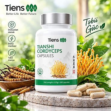 Tiens Tianshi Cordyceps kapsulları - Məzmun: 0.25 qramlıq kapsullar