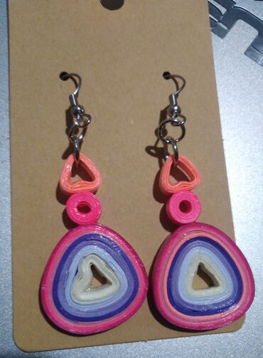 Minđuše: Pirsing, Handmade, Materijal: Epoksi smola — 9