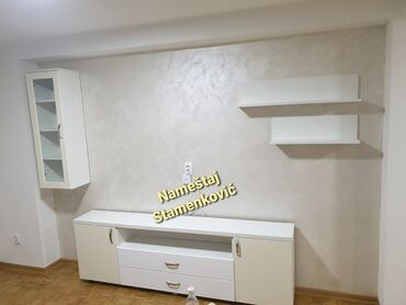 Komode: TV komoda od bele iverice 2.30m duzine. Moguca izrada i dugih — 7