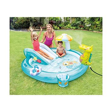 suruskenler: 🌊 Satılır: Intex uşaq şişmə hovuzu sürüşkən və dinozavr ilə 🦖 ✅ Cəmi — 3