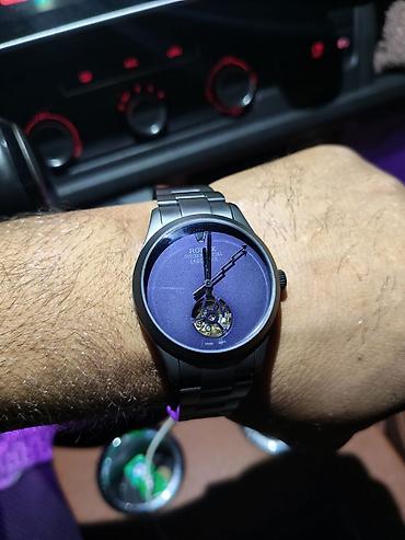 Наручные часы: Rolex üslubunda qol saatı, qara metal korpus və metal bilərziklə — 4