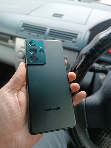 samsung gt s: Samsung Galaxy S21 Ultra 5G, Колдонулган, 128 ГБ, түсү - Кара, eSIM