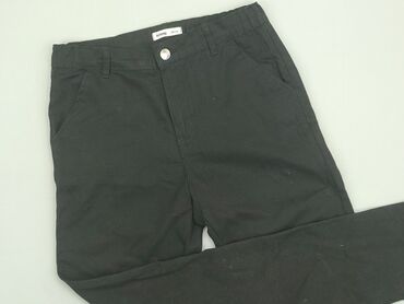 czarne kombinezony wieczorowe: Material trousers, SinSay, 13 years, 152/158, condition - Good