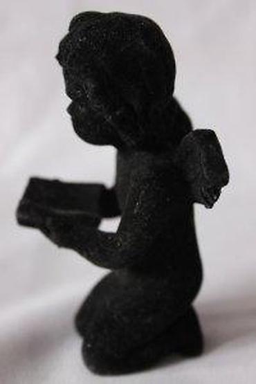 Figure: STARA FIGURA CRNI ANĐEO, GIPS I PLIŠ, RARITET | Stara drvena figura — 17