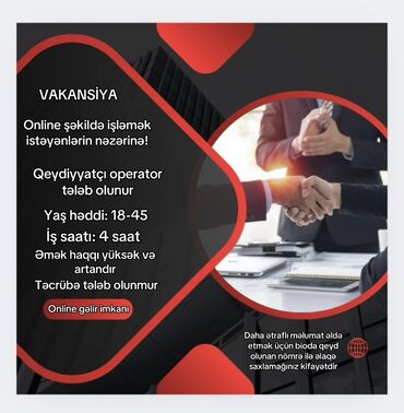 sumqayit is elanları 2023: Vakansiya "Online şəkildə işləmək istəyənlərin nəzərinə!" qeydiyyatçı