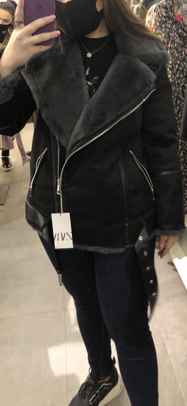 paltolar instagram: Palto, Zara, M (EU 38), rəng - Boz