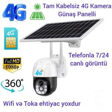 Elektronika: 4G Tam Kabelsiz Günəş Panelli Kamera. WIFI olmayan yerlər üçün ideal