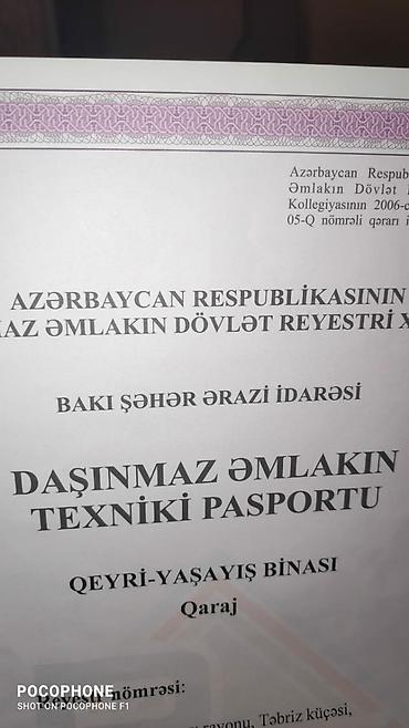 qarajlar: 20 kv. m, 4 * 5 * 2 Daş, Beton Kommunal xətlər qoşulmayıb — 3