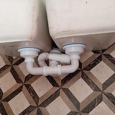 yaxa: Mətbəx üçün iki bölməli qranit tipli lavaboya dəst - Material: qranit — 1